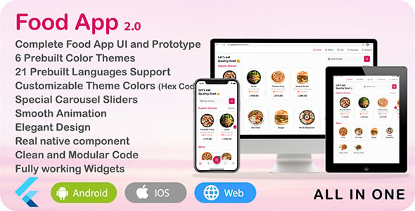 Food App Flutter UI Theme